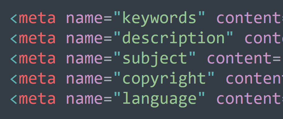 html meta tags